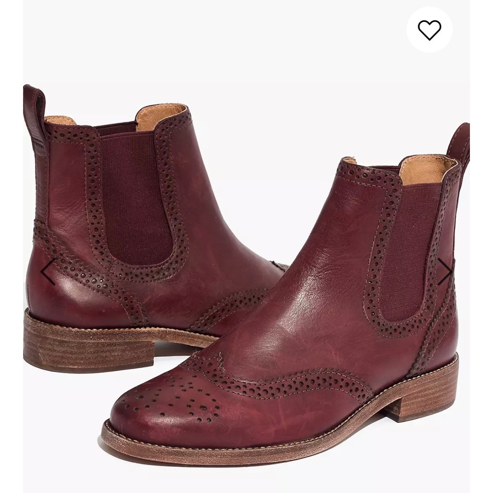Madewell Ivan Brogue Chelsea boot.
